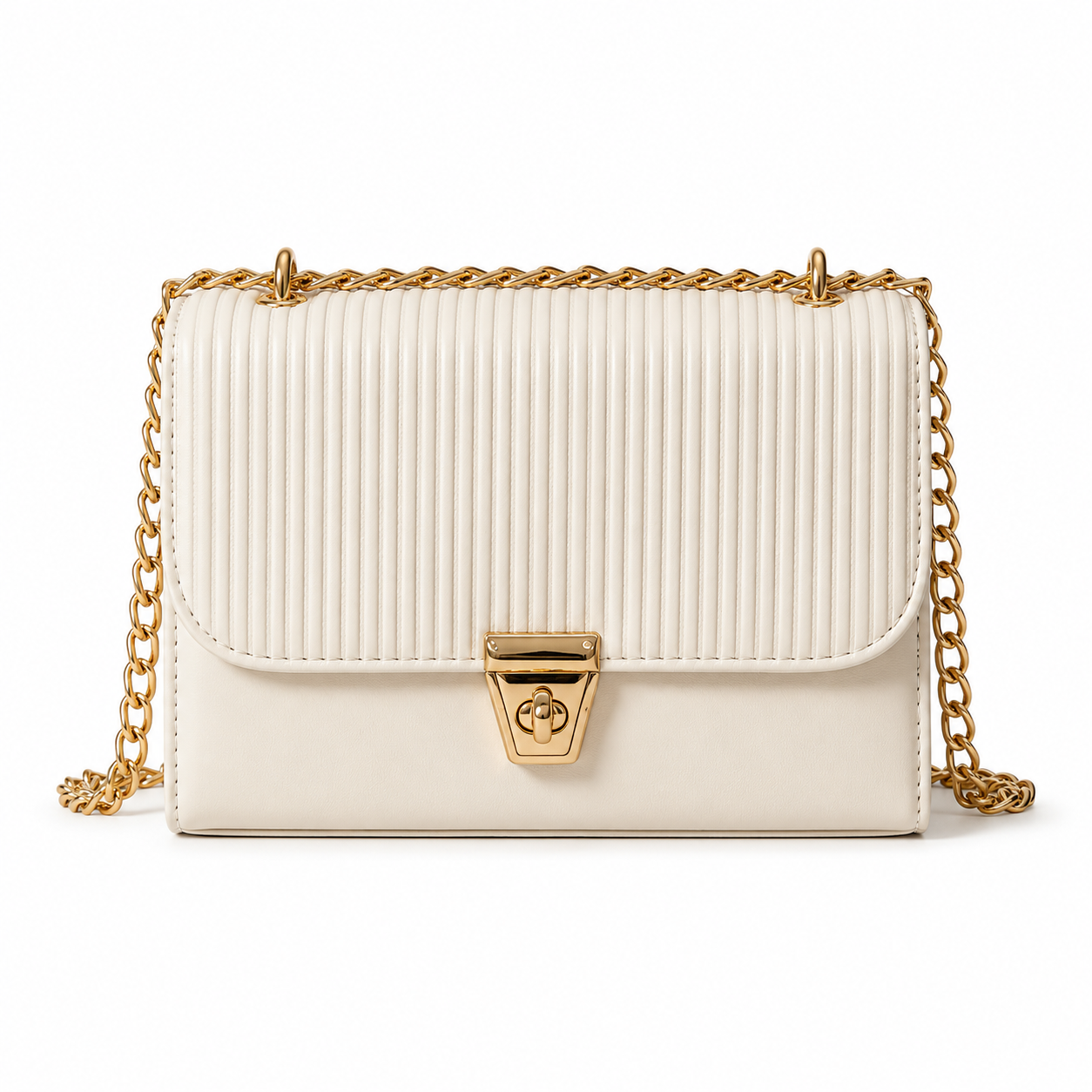 Elegant Designer Shoulder Bag HAR1 White