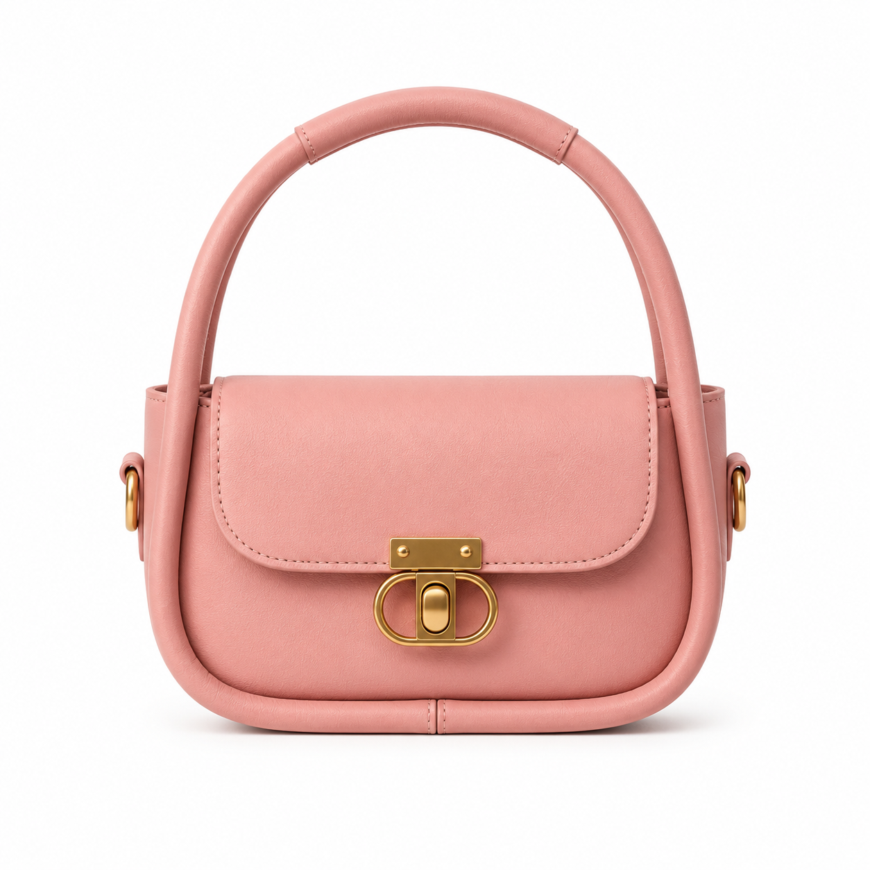 Elegant Flap Shoulder Bag Pink