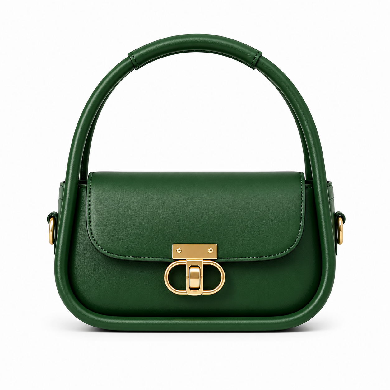 Elegant Flap Shoulder Bag Green