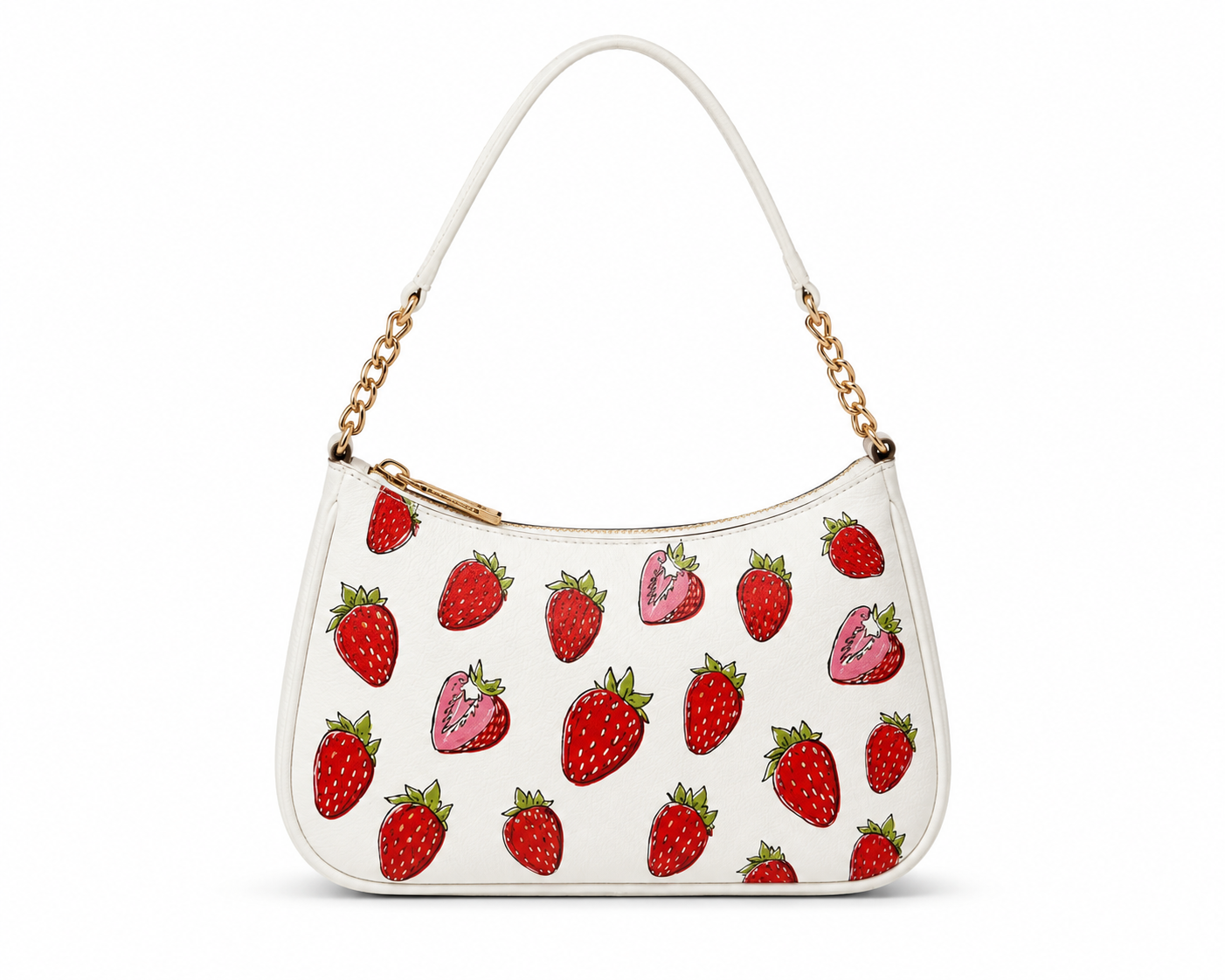 Berry Gold Chain Shoulder Bag
