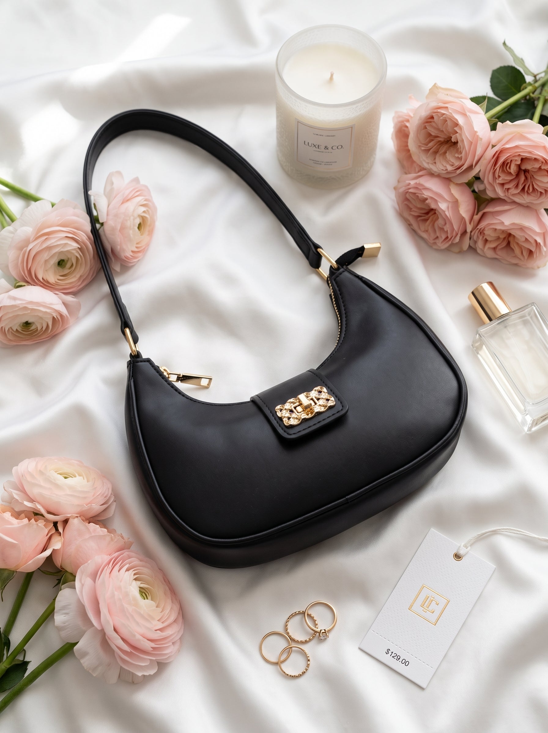 Bella Luxe Shoulder Bag Black