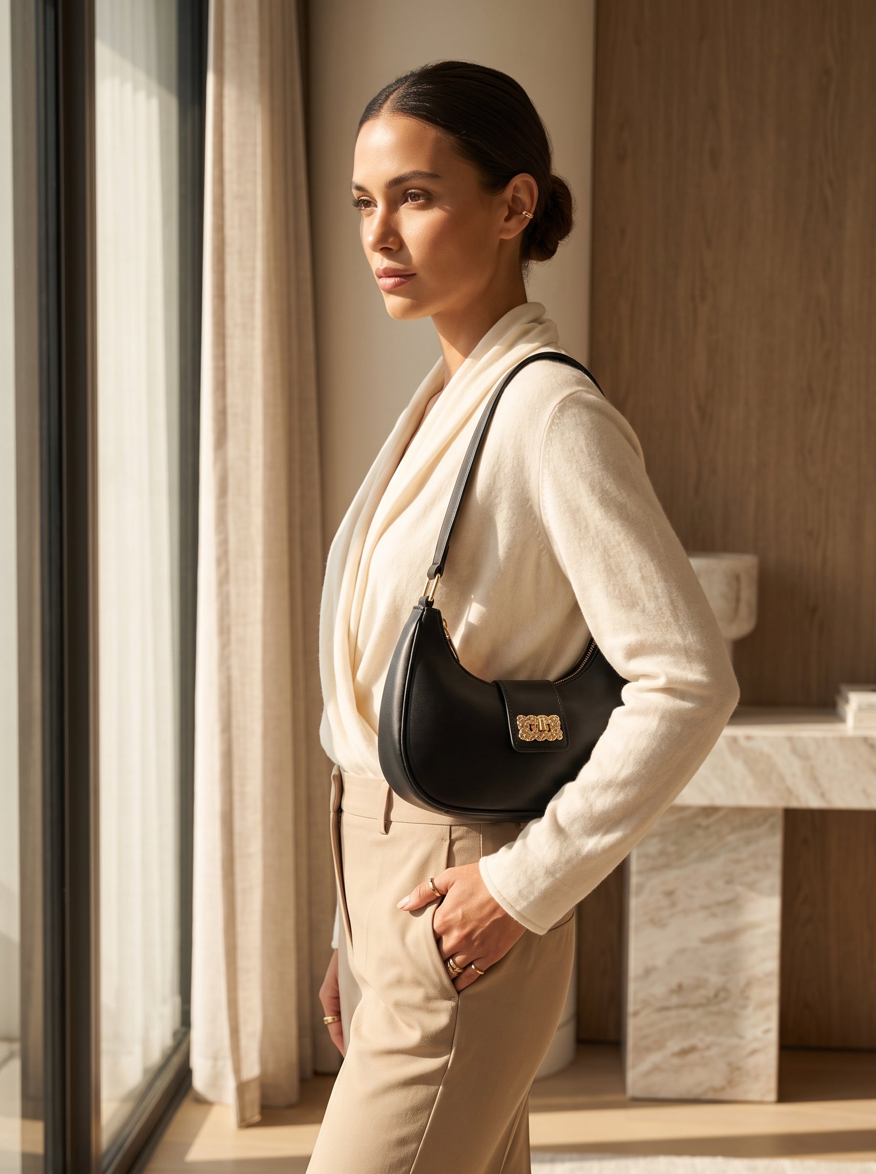 Bella Luxe Shoulder Bag Black
