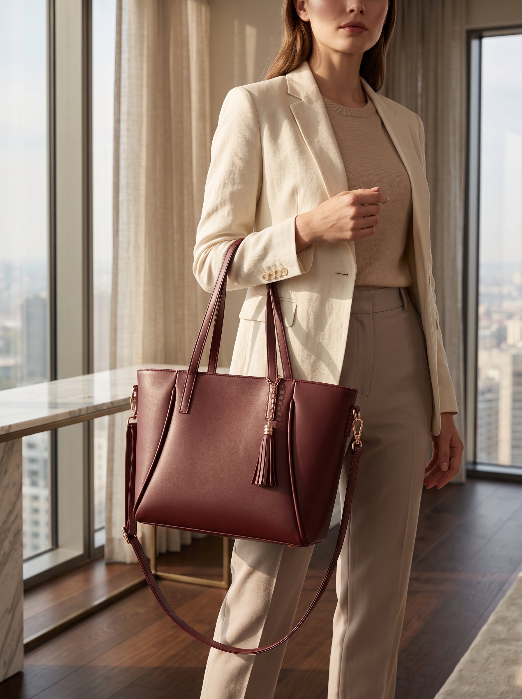 Zarya Tote Bag Maroon