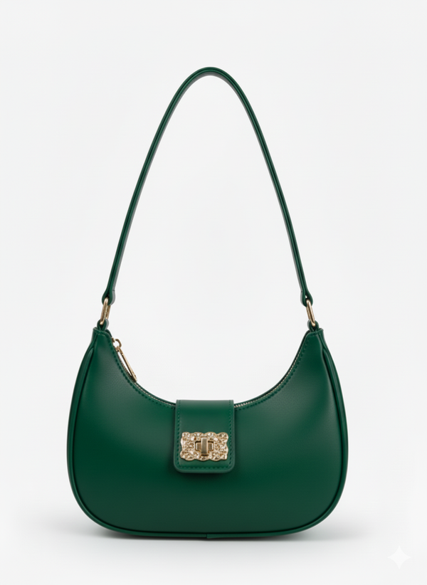 Bella Luxe Shoulder Bag Green