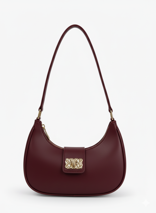 Bella Luxe Shoulder Bag Maroon