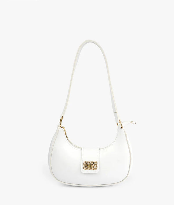 Bella Luxe Shoulder Bag White