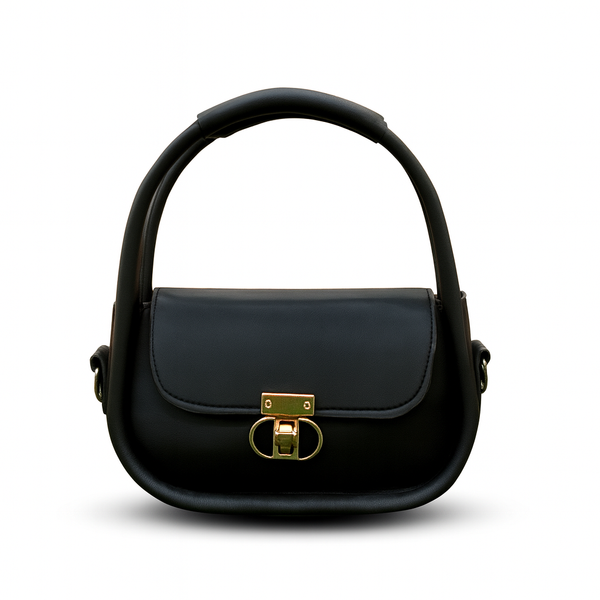 Elegant Flap Crossbody Bag Black