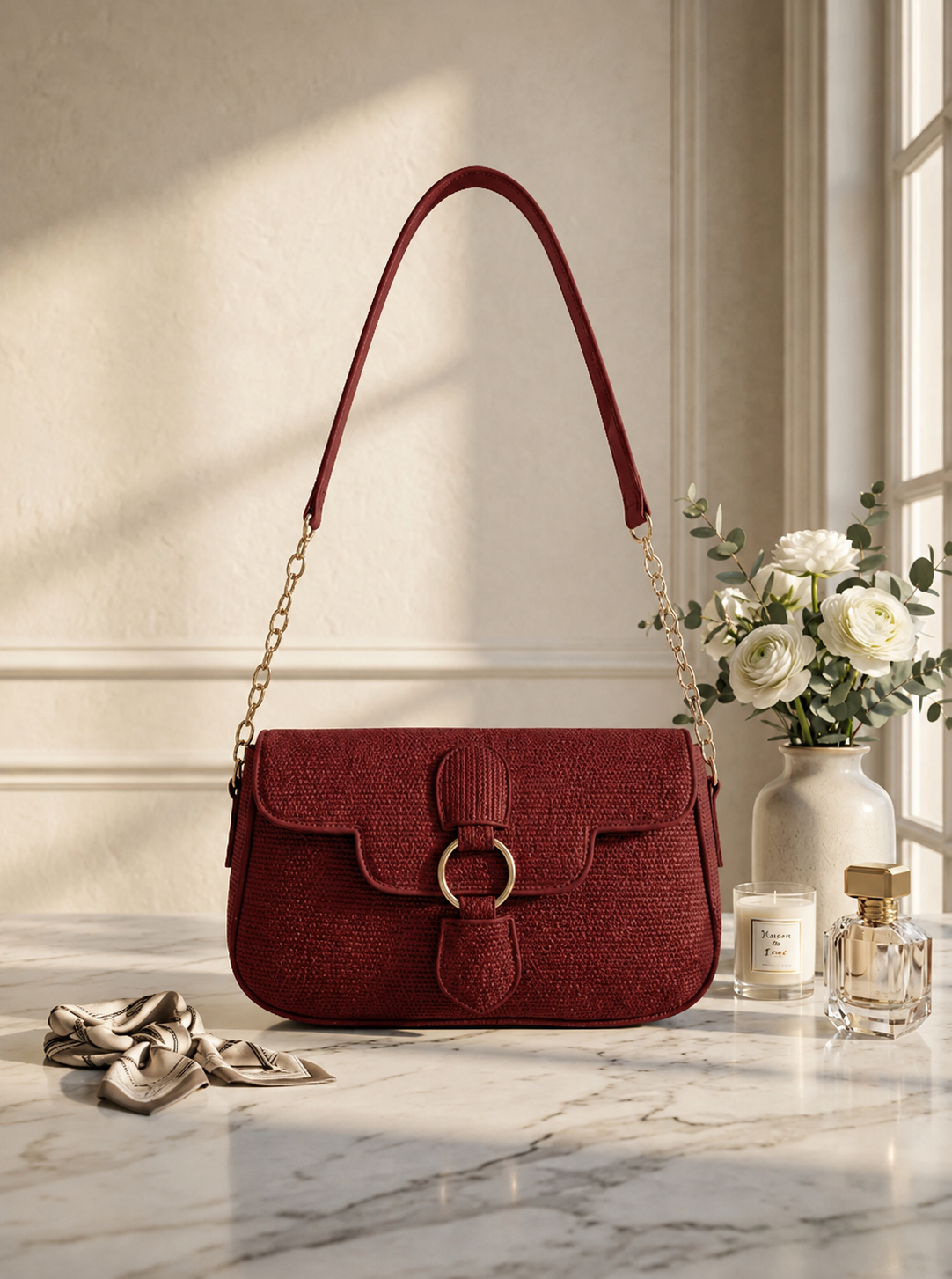 BM004 Shoulder Bag Maroon