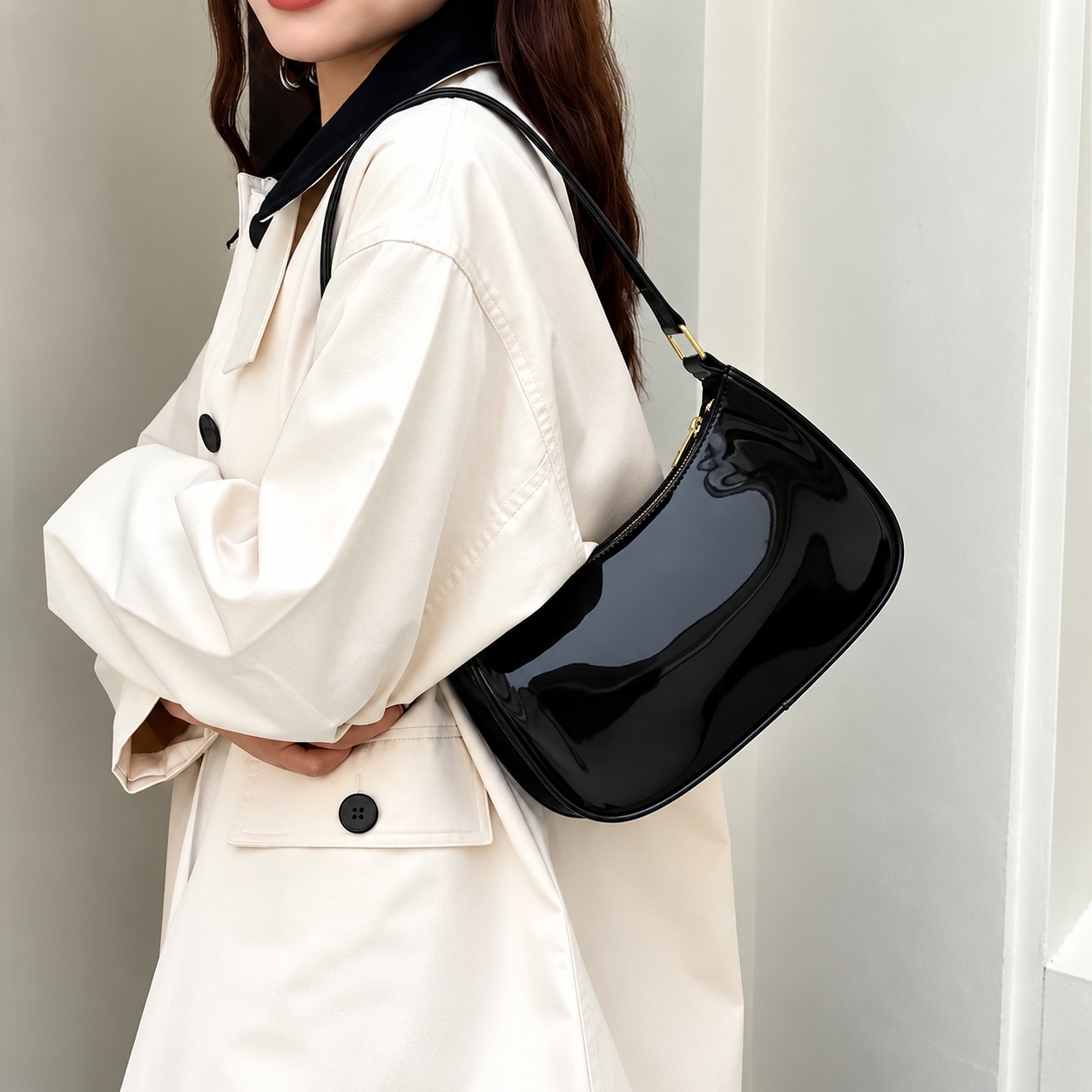 Veloura Shoulder Bag Black
