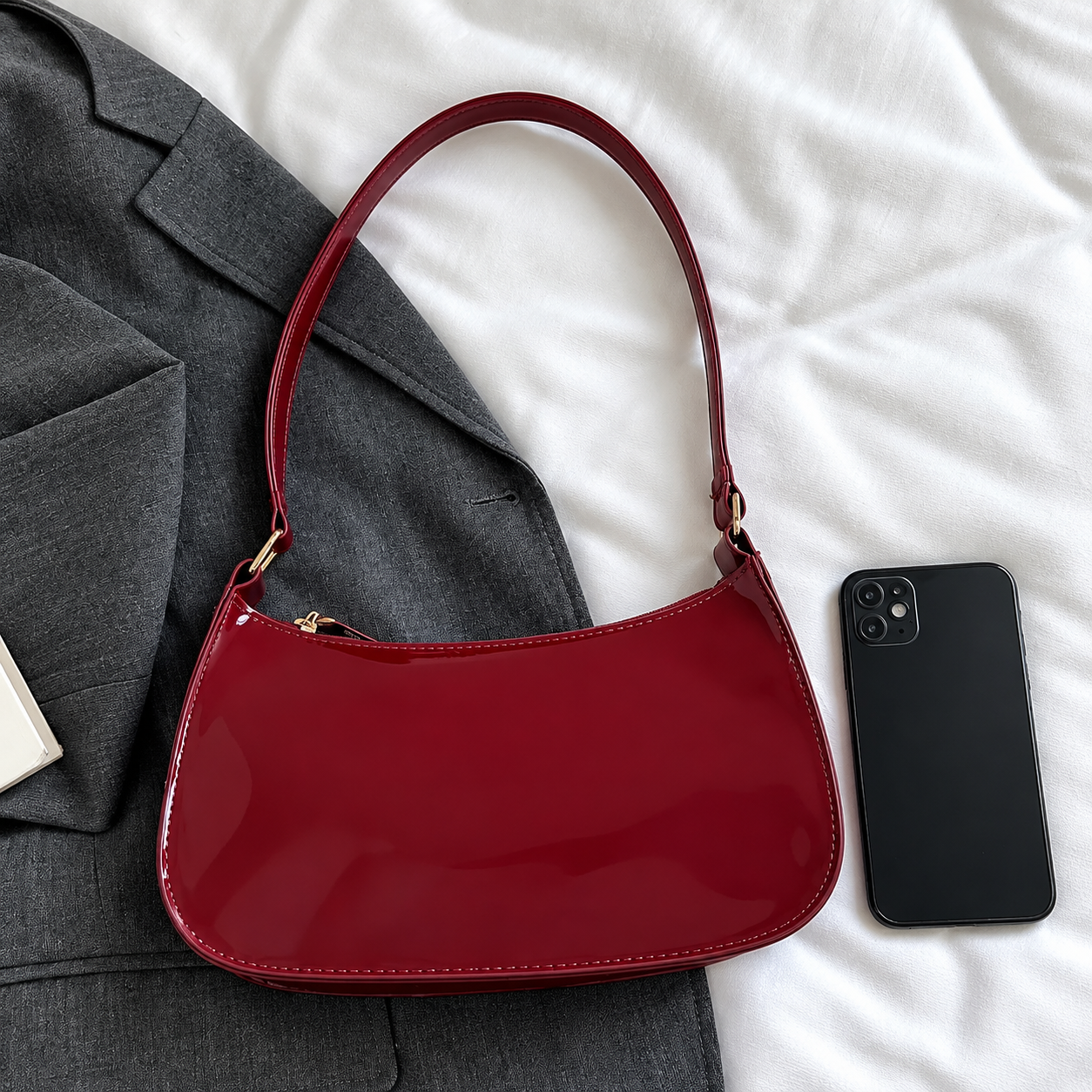 Veloura Shoulder Bag Maroon