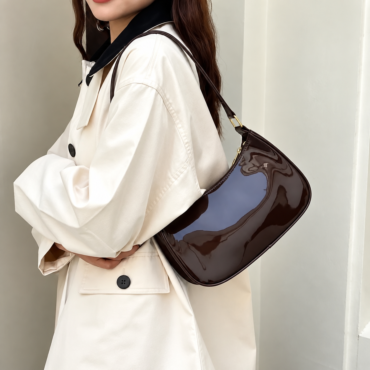 Veloura Shoulder Bag Brown