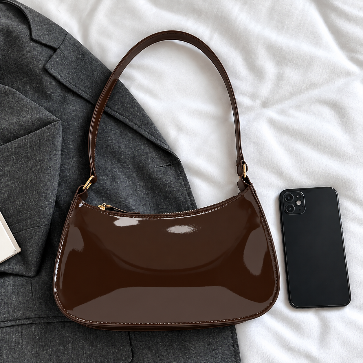 Veloura Shoulder Bag Brown