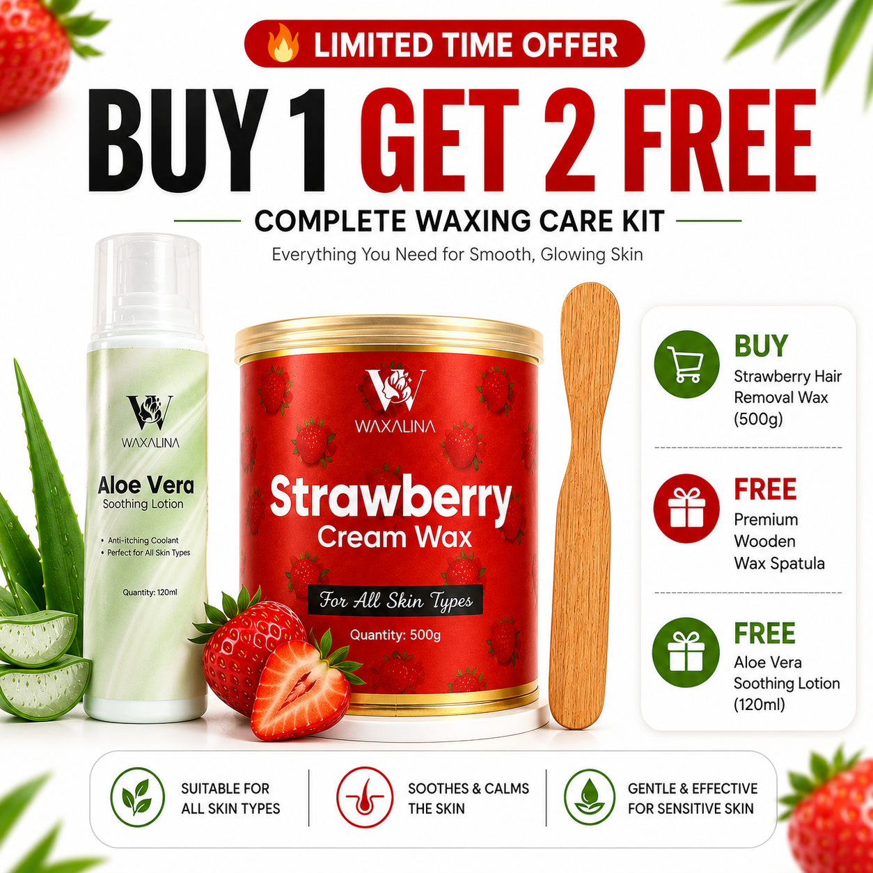 Buy 1 Get 2 FREE – Complete Waxing Deal