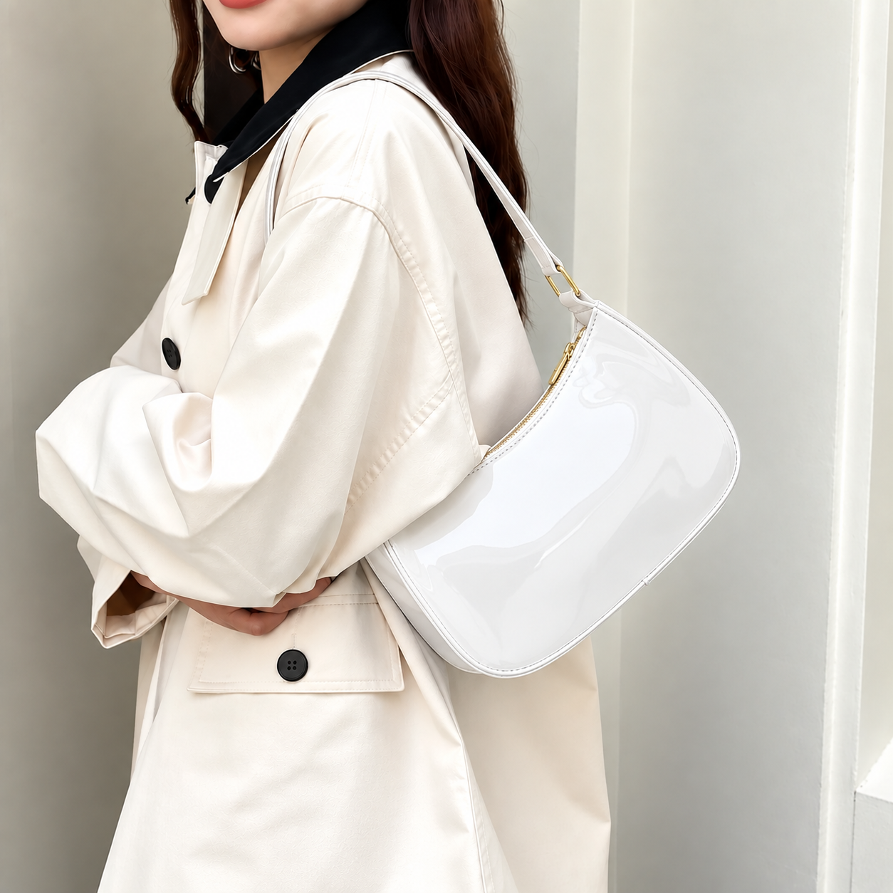 Veloura Shoulder Bag White
