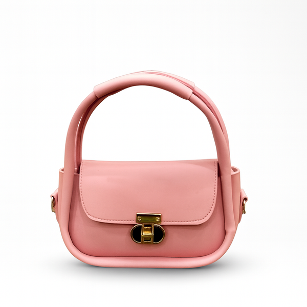 Elegant Flap Crossbody Bag Pink