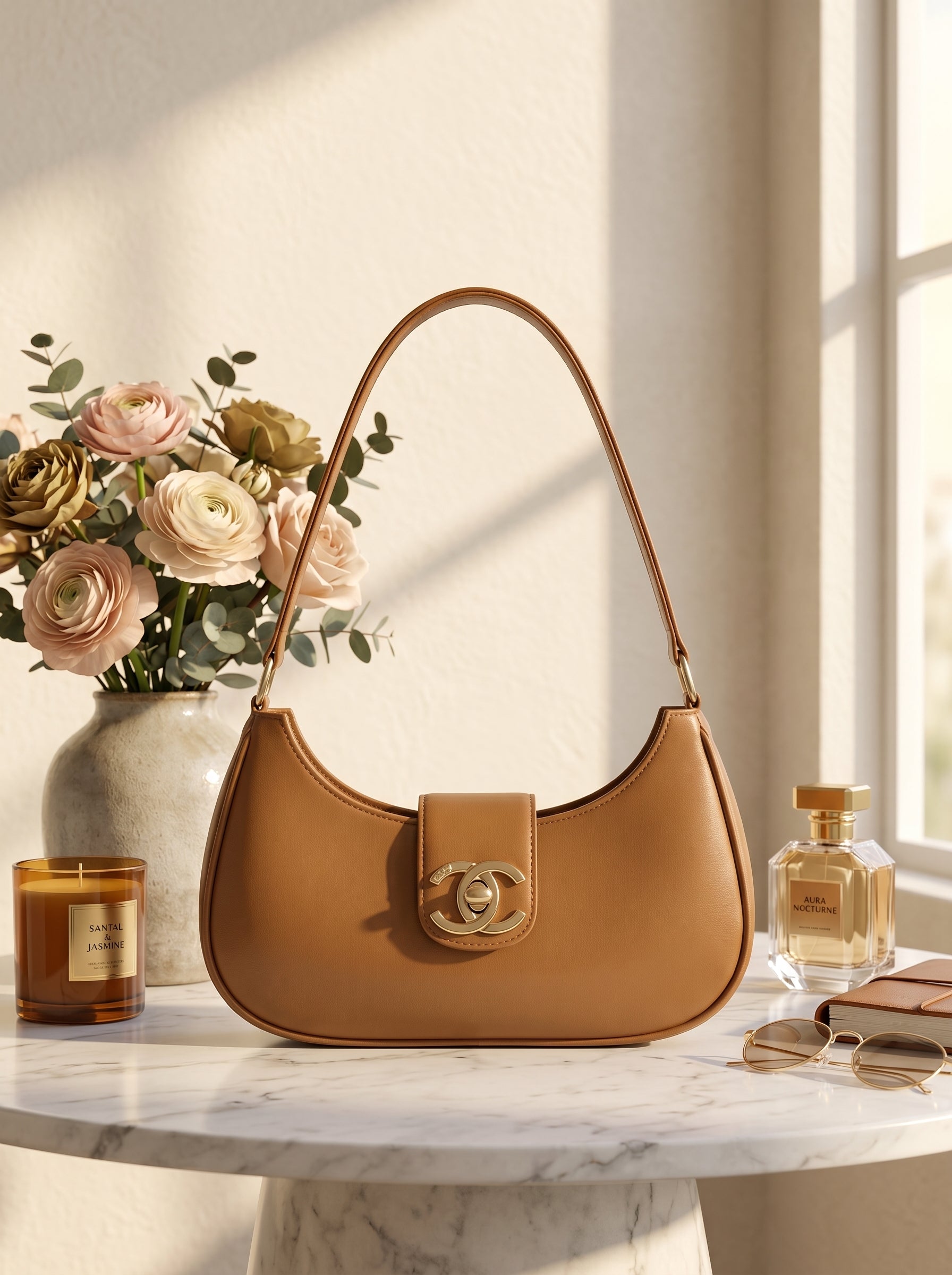 Bella Luxe Shoulder Bag Camel