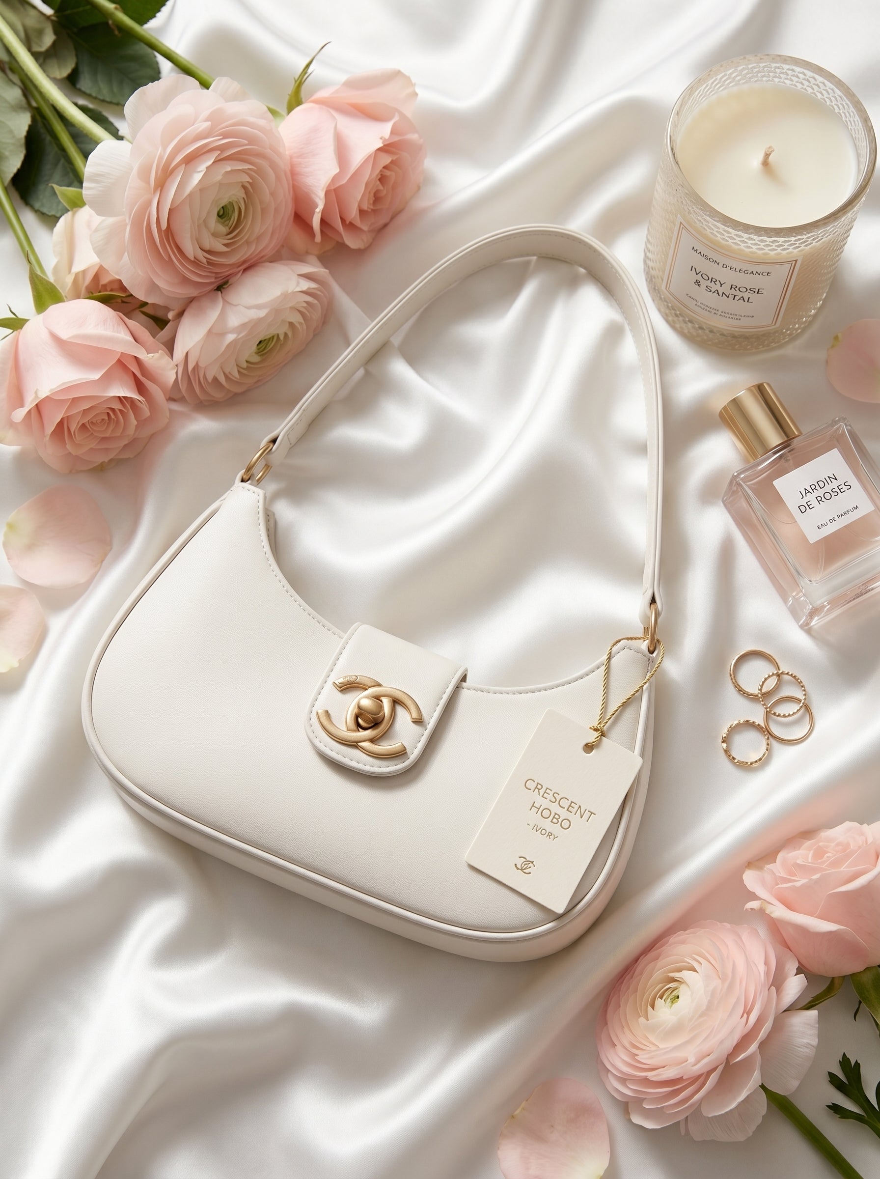 Bella Luxe Shoulder Bag White