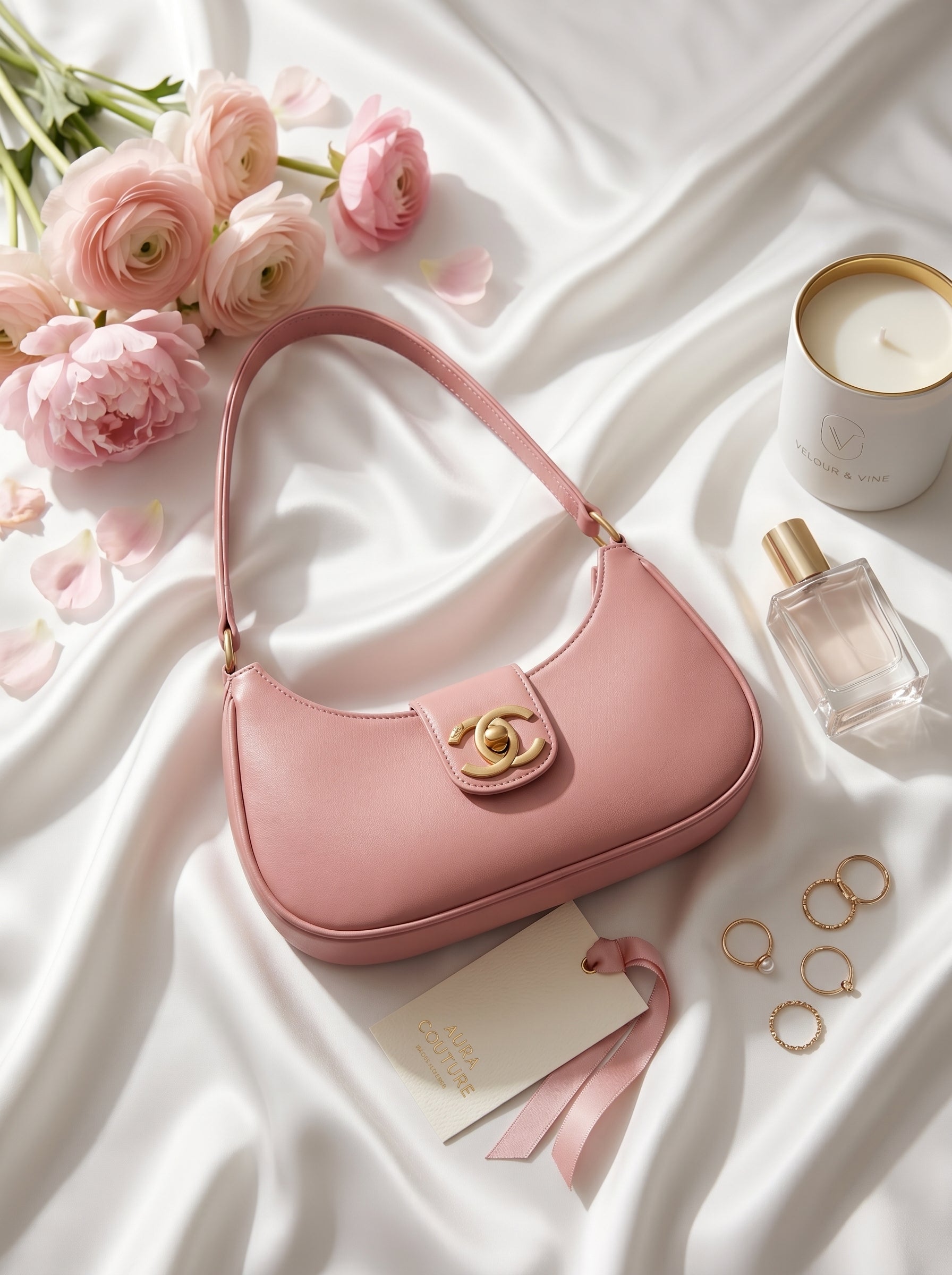 Bella Luxe Shoulder Bag Pink