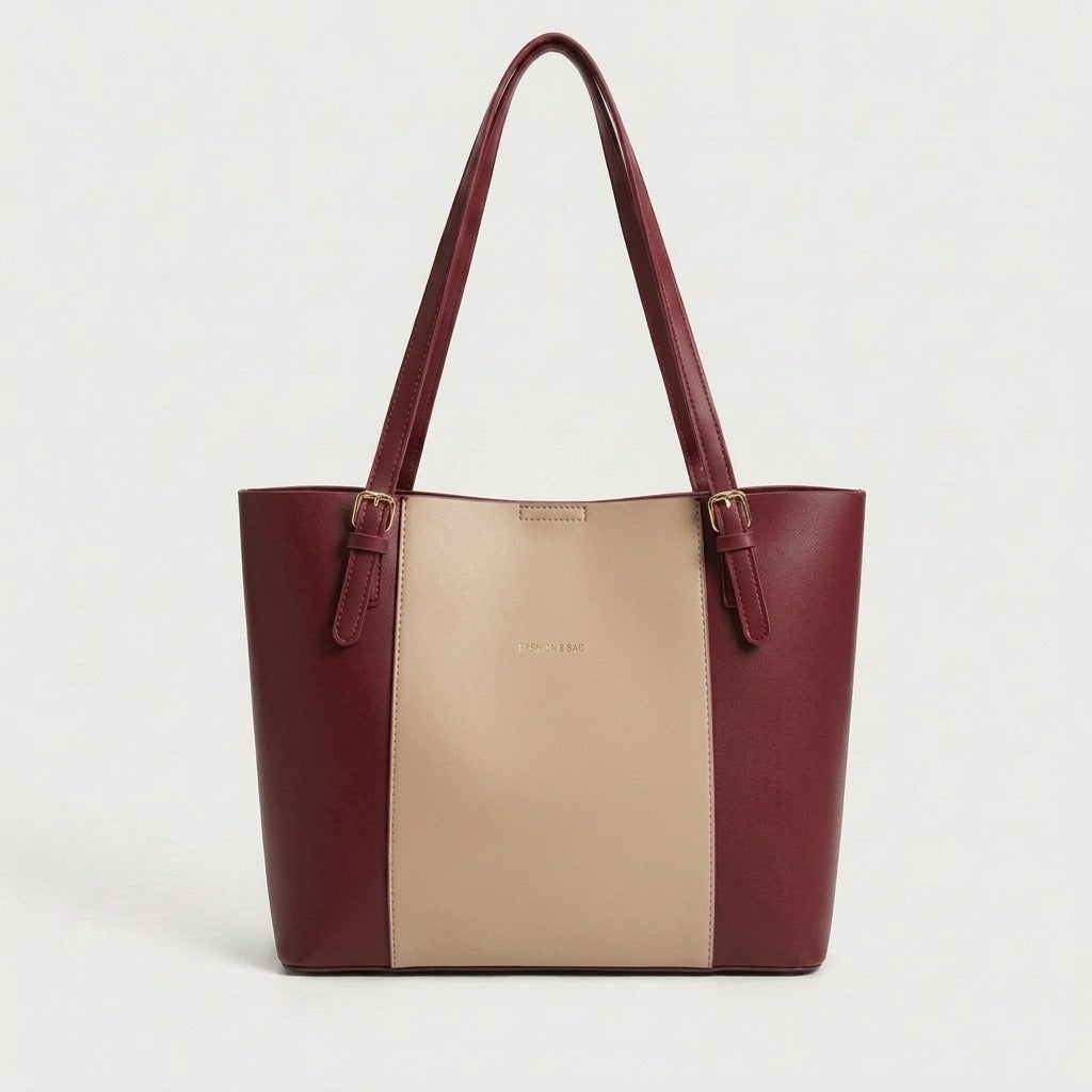 Elegance Duo Tote Bag Maroon