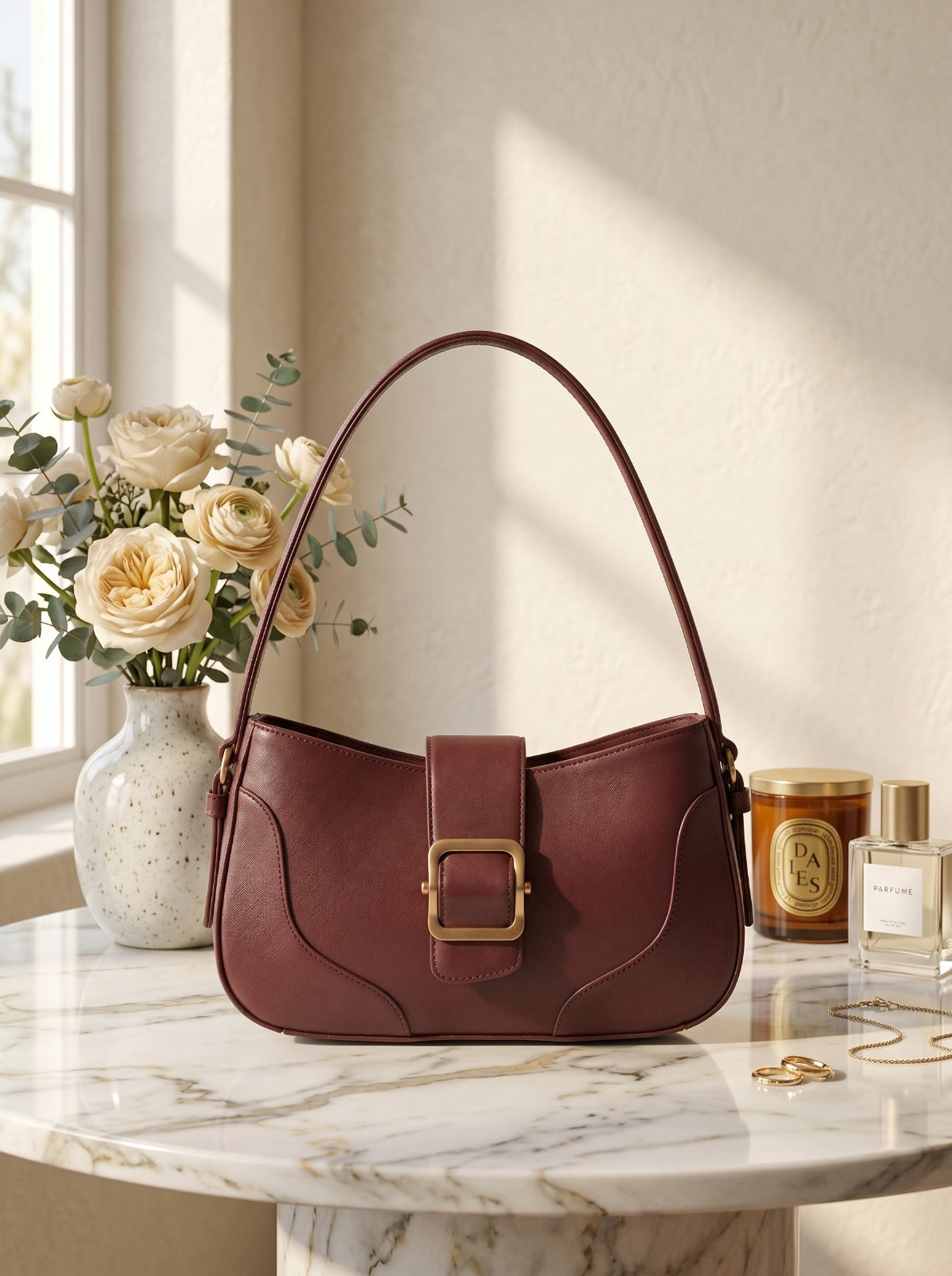 BM12 Shoulder Bag Maroon