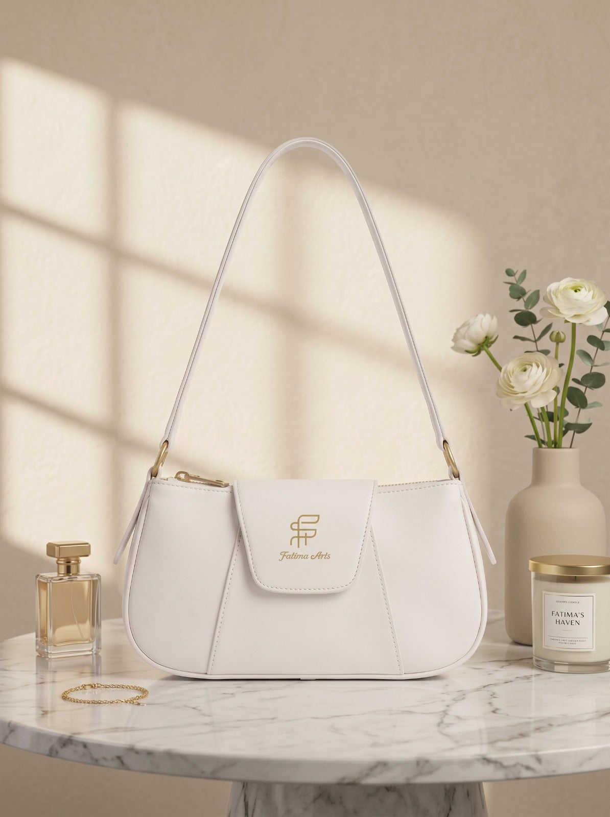 BM007 Shoulder Bag White