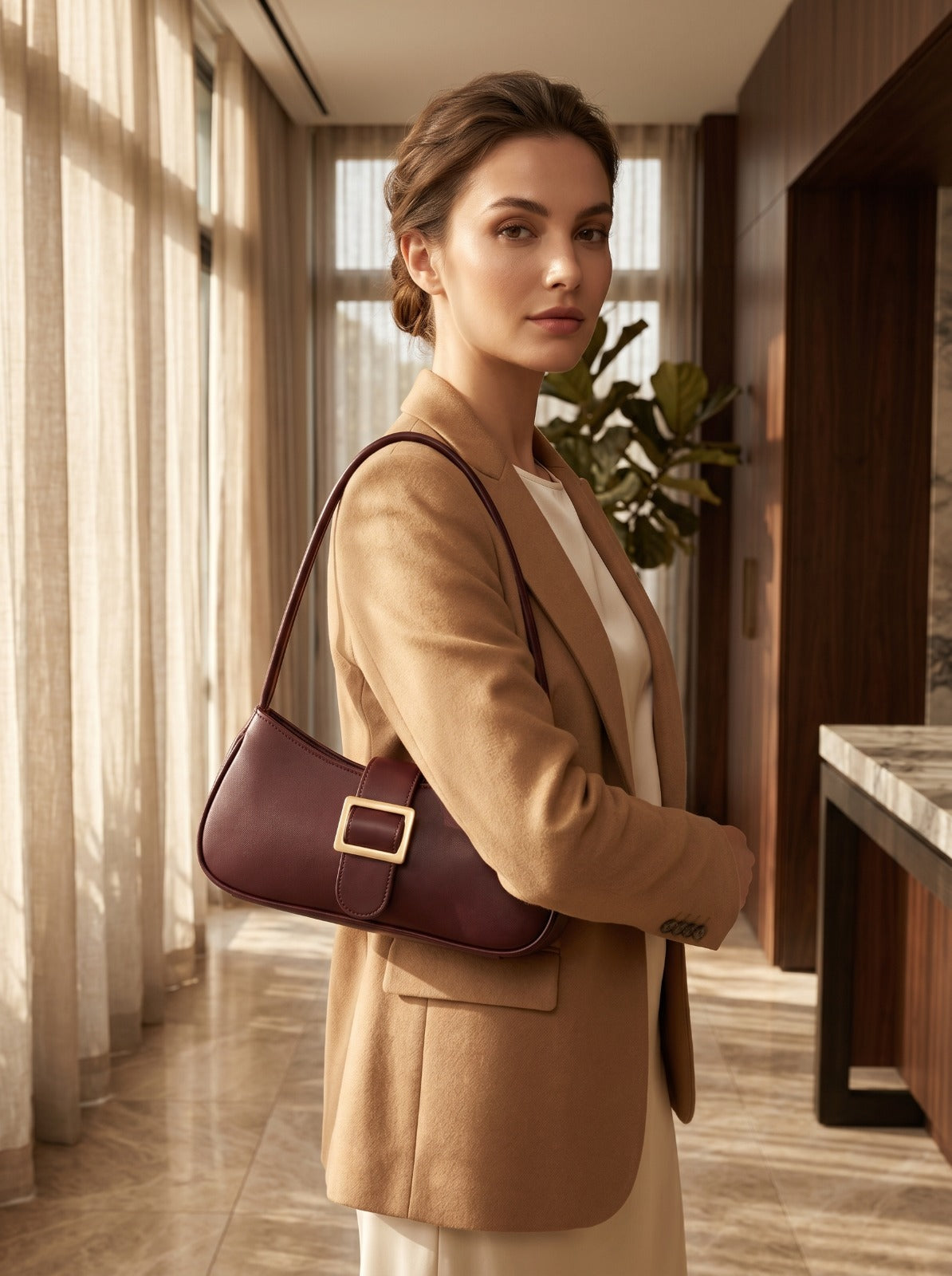 BM009 Shoulder Bag Maroon