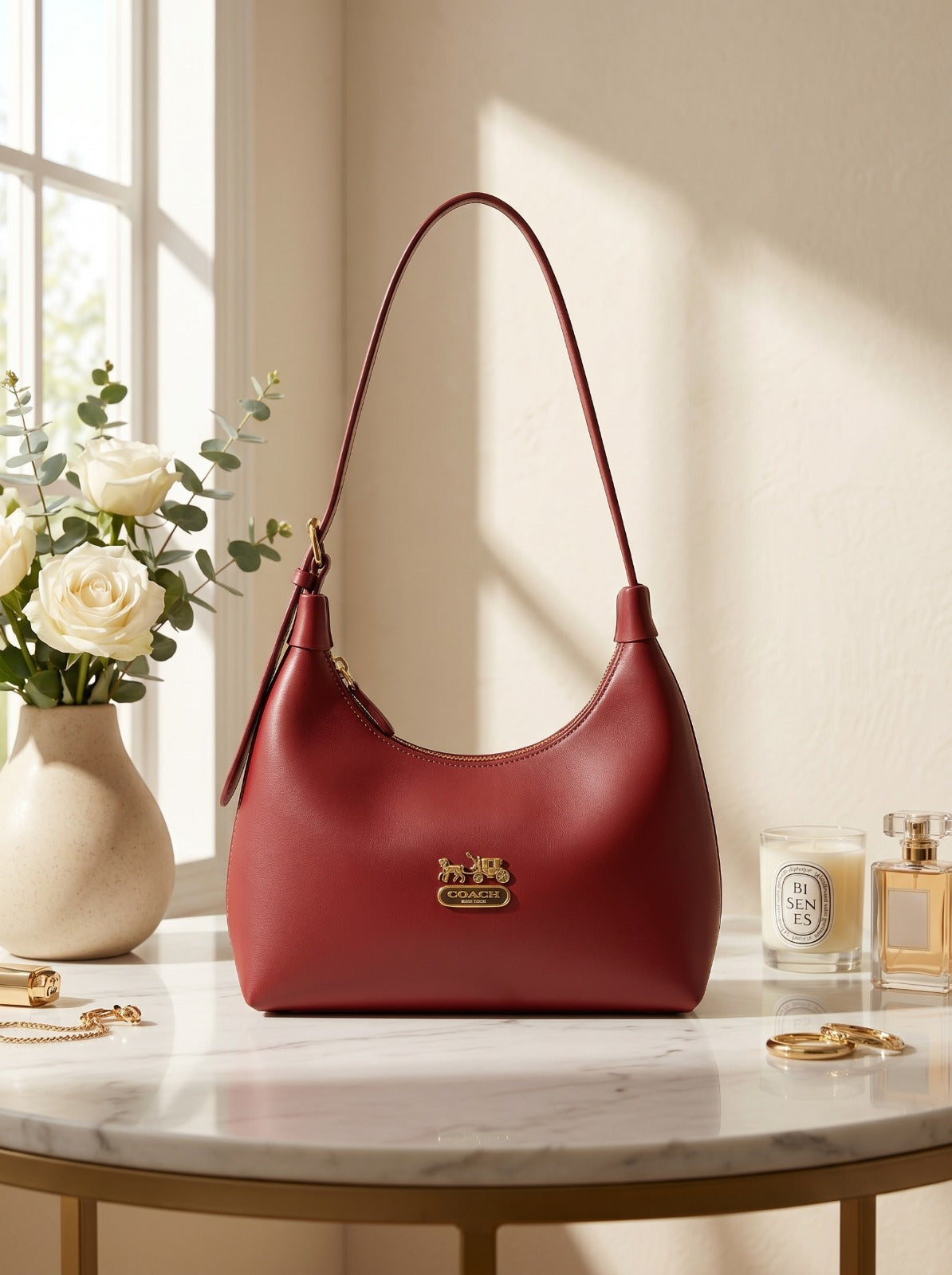 Mira Shoulder Bag Maroon