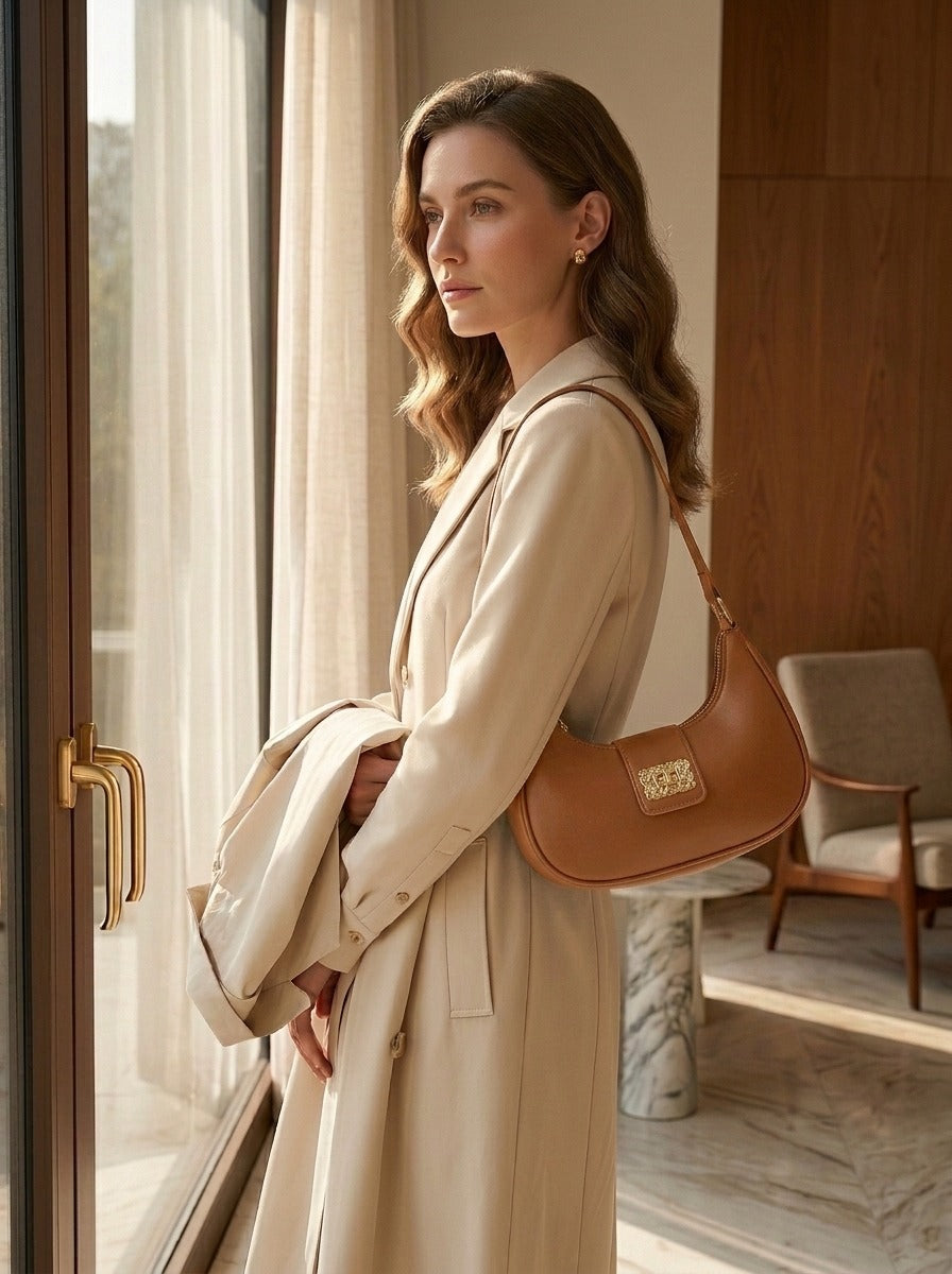 Bella Luxe Shoulder Bag Camel