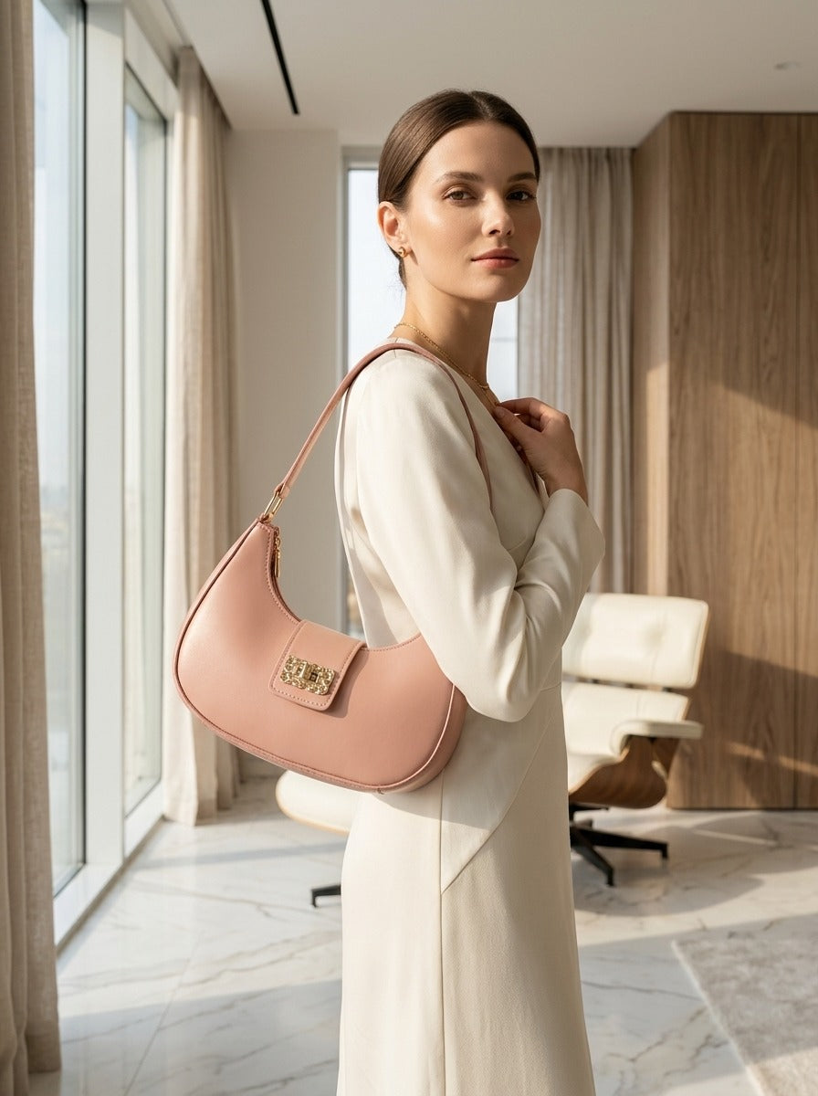 Bella Luxe Shoulder Bag Pink