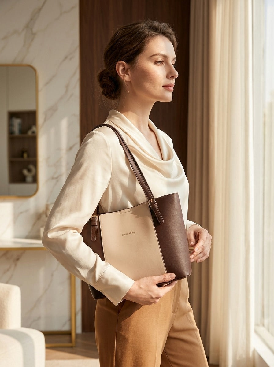 Elegance Duo Tote Bag Coffee
