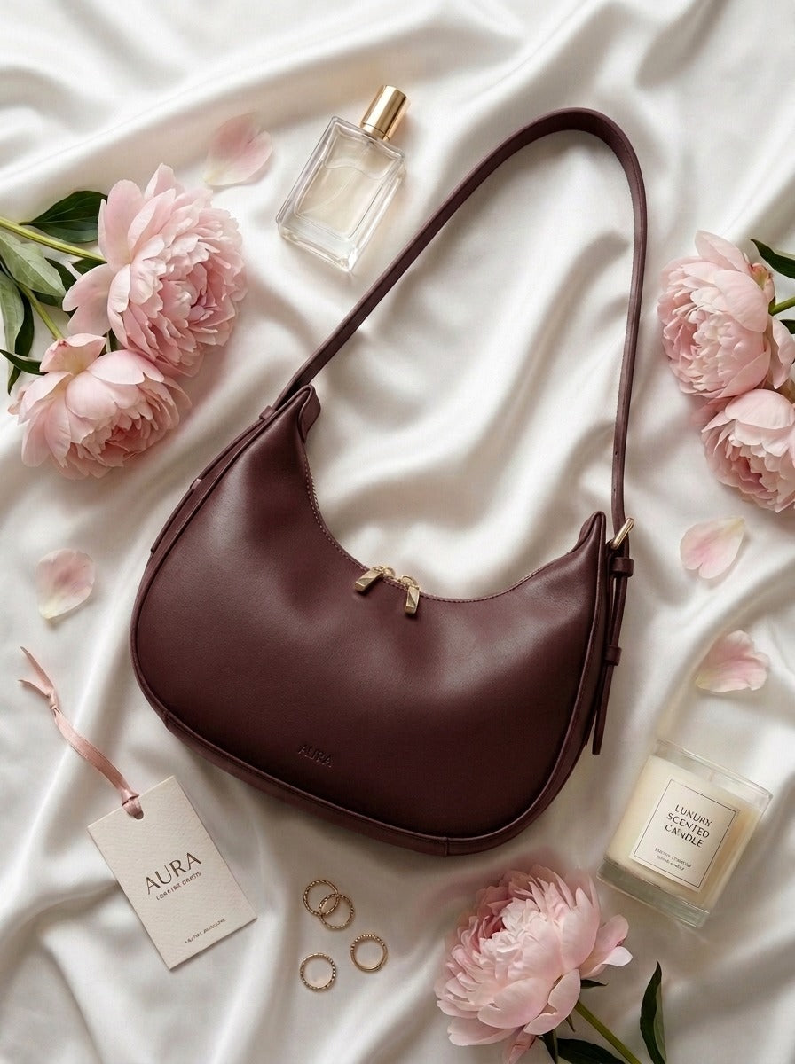 Moon Luxe Shoulder Bag Maroon