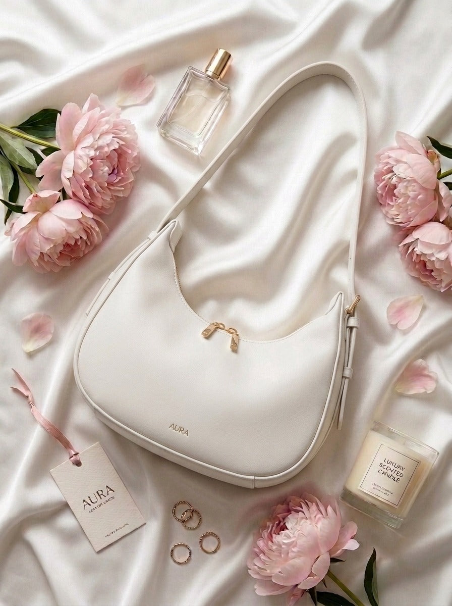 Moon Luxe Shoulder Bag White