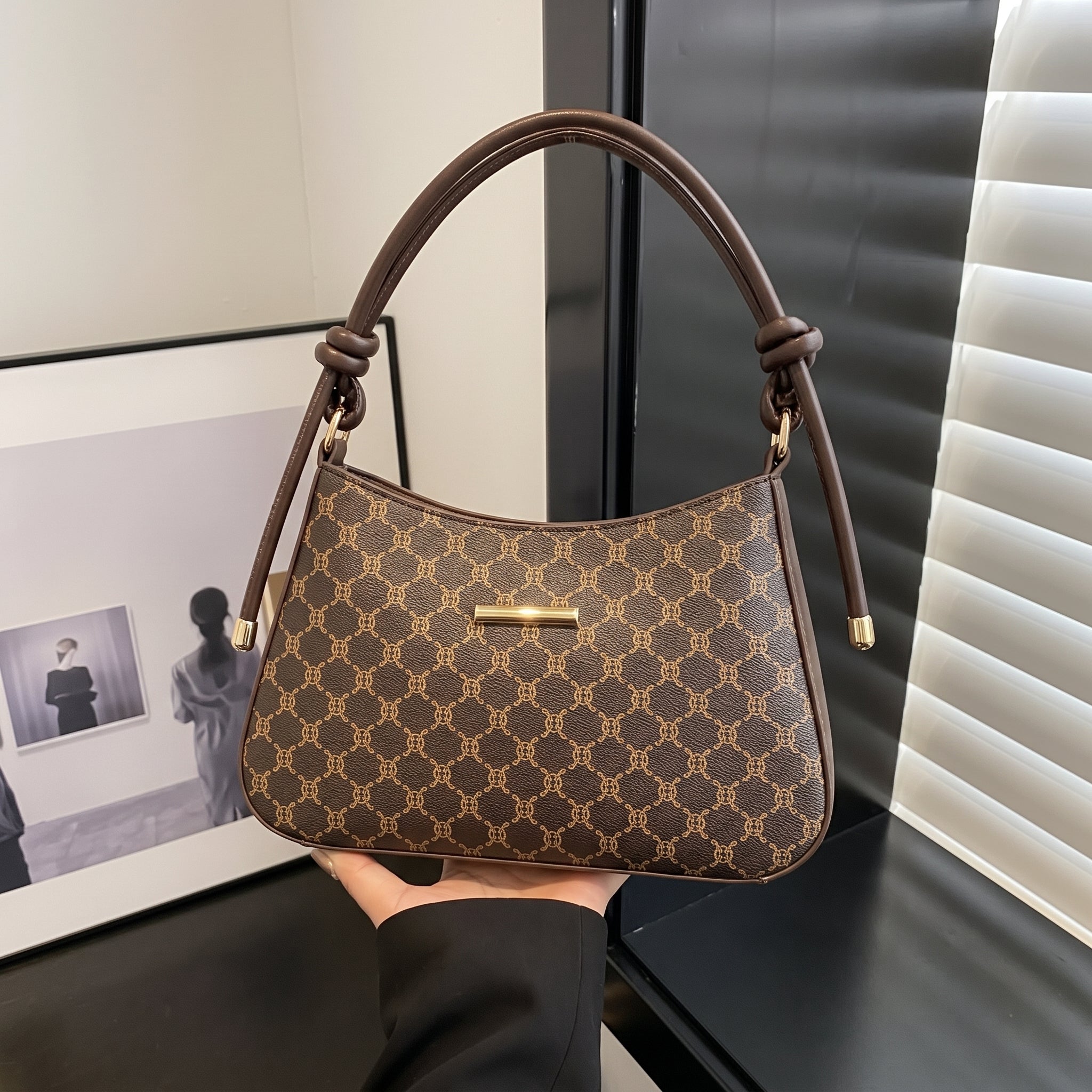 BM15 brown shoulder bag for women