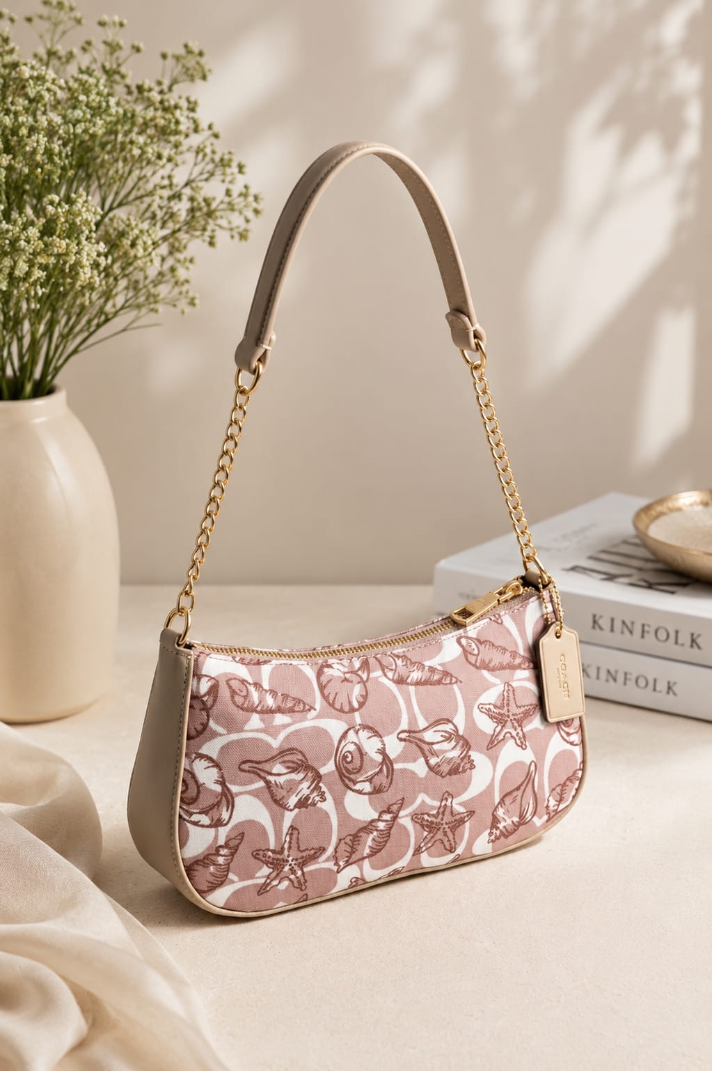 Starfish Gold Chain Shoulder Bag
